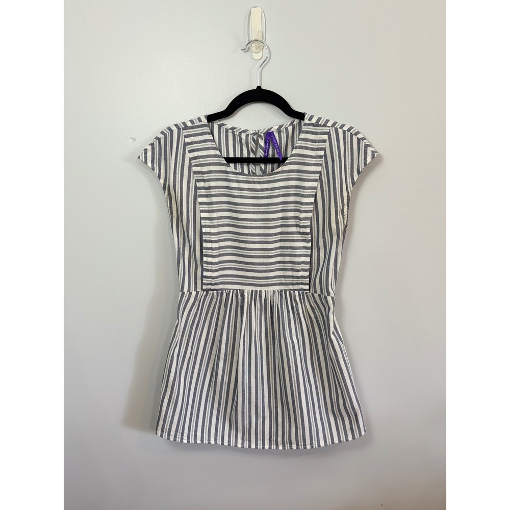 Seraphine Striped Peplum Top Casual Blouse Sleeveless Women's Maternity‎